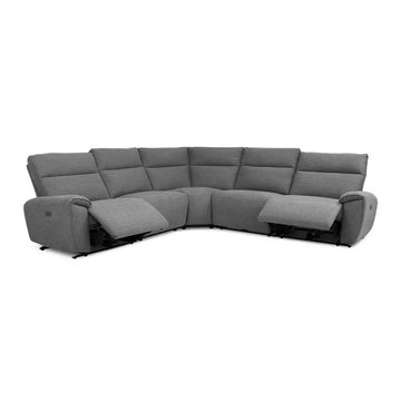 Aussie Express Fabric Recliner Corner Sofa 2 Corner 2 Power Recliner