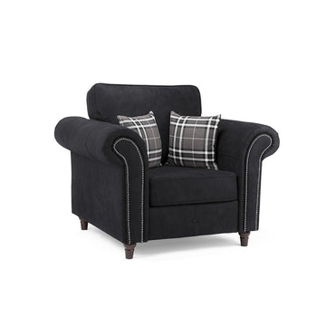 Oakland Leather Armchair Tan/Black