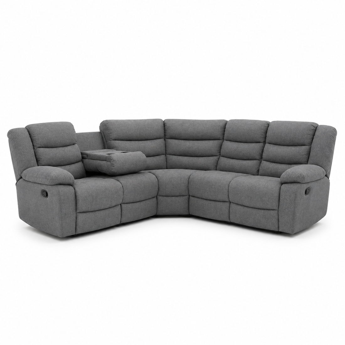 Sorrento Fabric Corner Grey Manual Recliner Sofa
