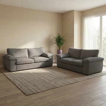 Jumbo Cord 3+2 Fabric Sofa Set