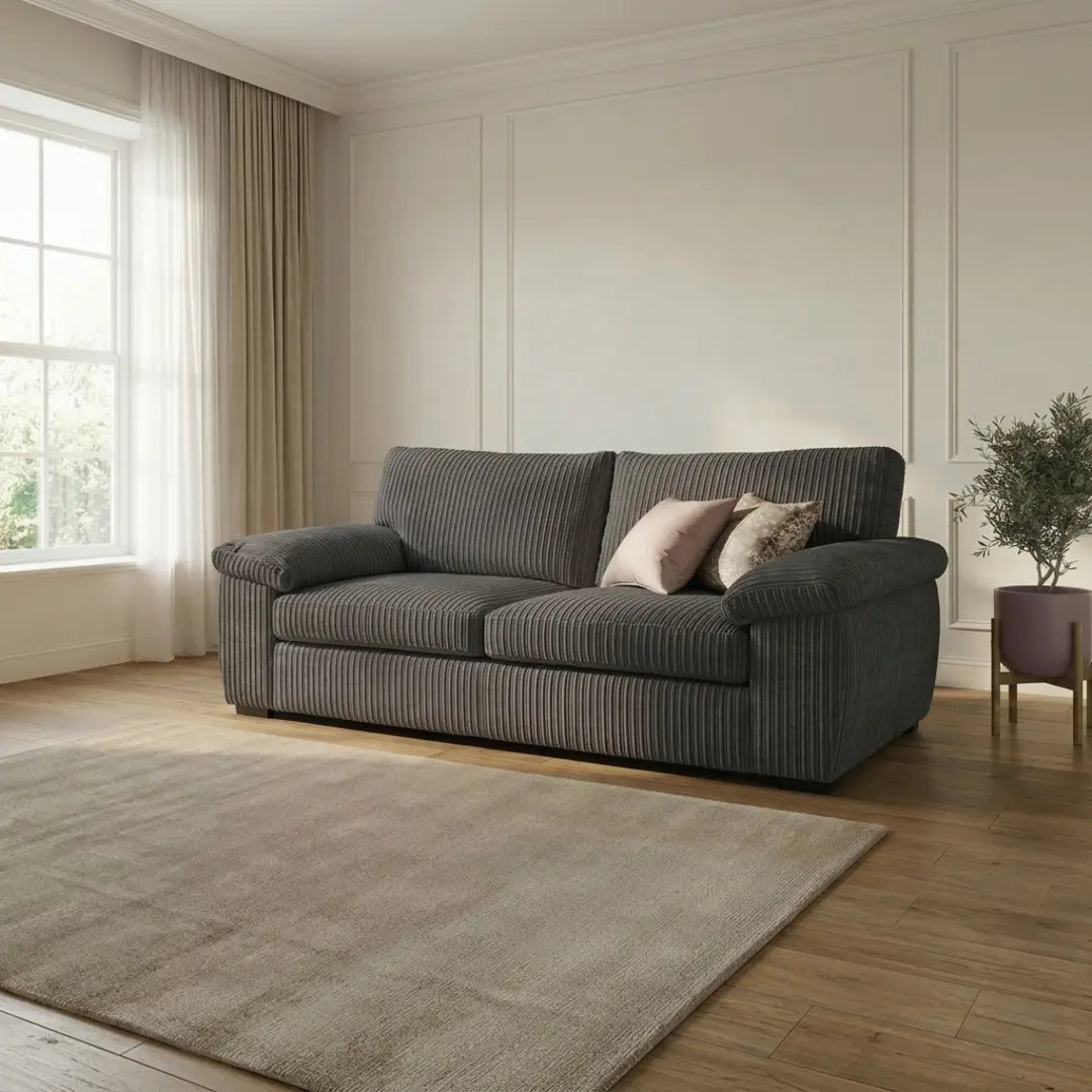 Jumbo Cord 3+2 Fabric Sofa Set