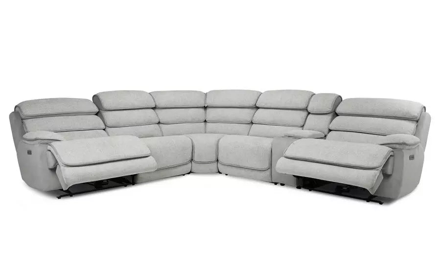 Lakelyn Express Fabric Electric Recliner Modular Corner Sofa With USB Ports Power Recliner Sofa