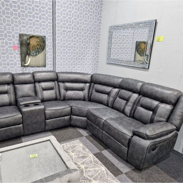 Nova Leather Electric Recliner Corner Sofa