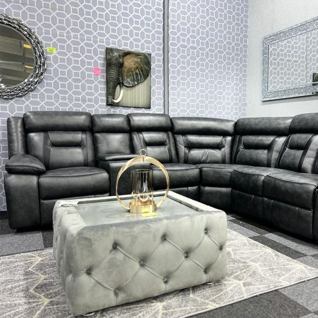 Nova Leather Electric Recliner Corner Sofa