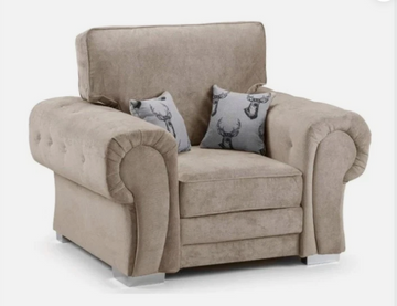 VERONA FULL BACK ARMCHAIR IN MINK COLOUR