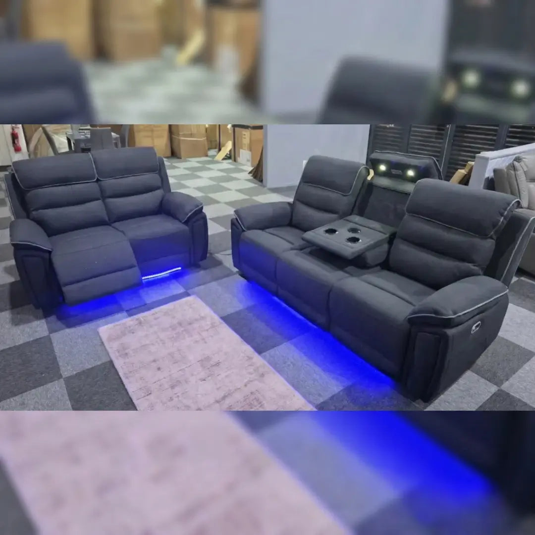 Milano Electric Recliner Sofa Set, Fabric, 3+2 Seater