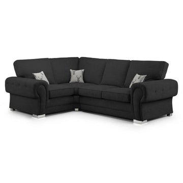 Verona Fullback 4 seater sofa Black