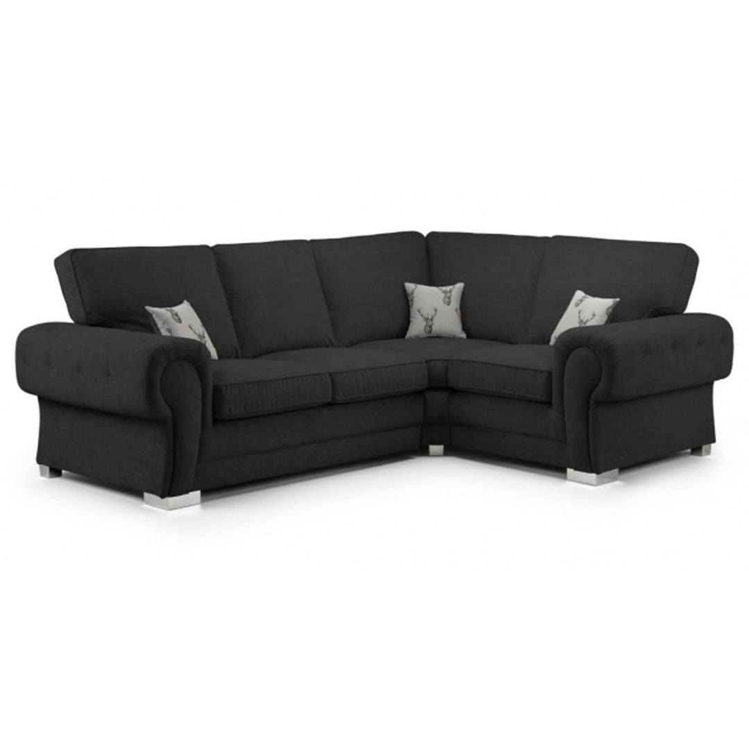 Verona Fullback 4 seater sofa Black